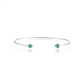 Bracelete 6 cm diametro coração 4x4 vidro
